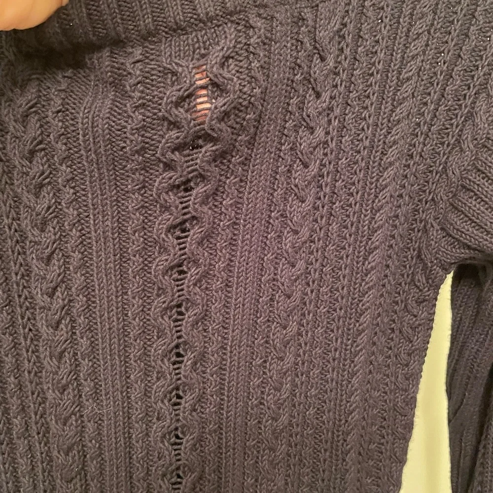 J. Crew 100% Cotton Navy Crew Neck Sweater Size Medium